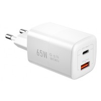 Адаптер питания WIWu 65Вт Wi-U012 Type-C+USB-A (белый)