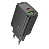 Адаптер питания HOCO N63 30W Type-C/USB-A (черный)