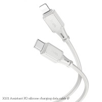 Кабель HOCO X101 Lightning to USB-C 27W 1m (серый)