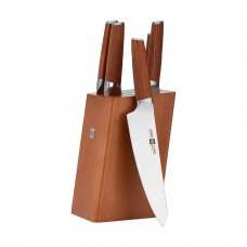 Набор Xiaomi HuoHou German Steel 5 ножей с подставкой HU0158