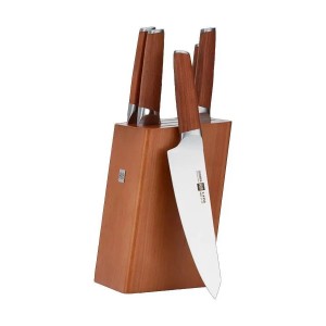 Набор Xiaomi HuoHou German Steel 5 ножей с подставкой HU0158