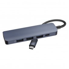 USB-C хаб COTEETCI Powerful USB3.0*4/PD3.0 MB1085 (серый)