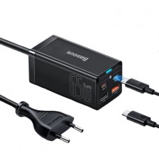 СЗУ Baseus CCGP040101 2*TypeC+2*USBA 65W кабель TypeC-TypeC 1m (черный)