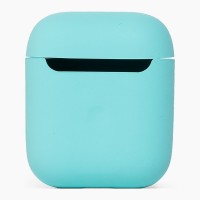 Чехол силиконовый для Apple Airpods 1/2 Silicone Case (Coast Blue)