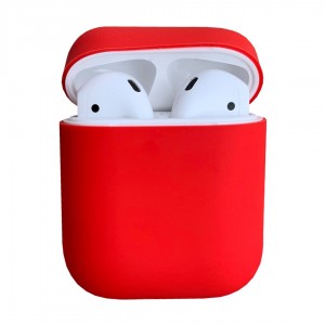Чехол силиконовый для Apple Airpods 1/2 Silicone Case (Red)
