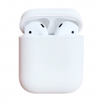 Чехол силиконовый для Apple Airpods 1/2 Silicone Case (White)