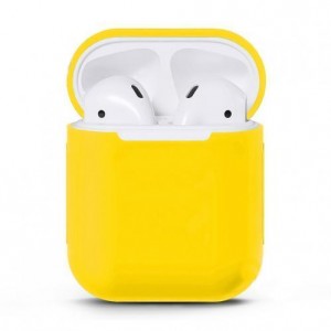 Чехол силиконовый для Apple Airpods 1/2 Silicone Case (Yellow)