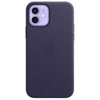 Накладка Leather Case Magsafe для iPhone 12/12Pro (Deep Violet)