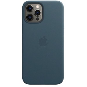 Накладка Leather Case Magsafe для iPhone 12 Pro Max (Blue Lake)