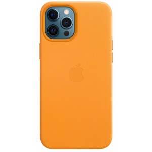 Накладка Leather Case Magsafe для iPhone 12 Pro Max (Orange)
