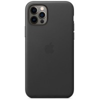 Накладка Leather Case Magsafe для iPhone 12/12Pro (Black)