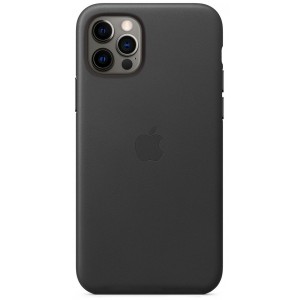 Накладка Leather Case Magsafe для iPhone 12/12 Pro (Black)