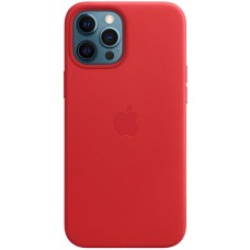 Накладка Leather Case Magsafe для iPhone 12/12 Pro (Red)