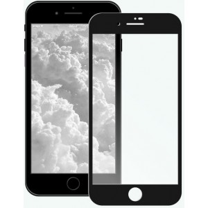 Защитное стекло для iPhone SE 20/22 с силиконовой рамкой (черный)