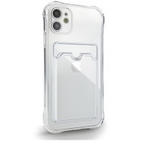 Чехол силиконовый Card Case для iPhone 11 (прозрачный)