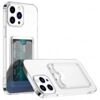 Чехол силиконовый Card Case для iPhone 12 Pro (прозрачный)