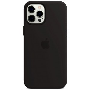 Накладка Silicone Case Magsafe для iPhone 12 Pro Max (Black)