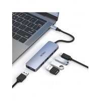 USB-C Хаб WiWu A541BC 100W-PD/3*USB2.0/USB3.0 (серый)