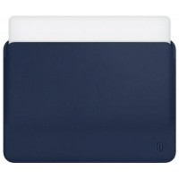 16.2" Чехол WIWU Skin Pro Leather Sleeve для MacBook Pro 2021/23 (синий)