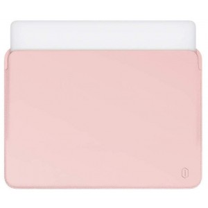 16" Чехол WIWU Leather Sleeve для MacBook Pro 2019 (розовый)