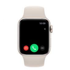 Apple Watch SE 2, 40 мм, корпус из алюминия цвета "сияющая звезда", спортивный ремешок цвета «сияющая звезда».