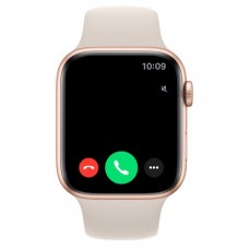Apple Watch SE 2, 44 мм, корпус из алюминия цвета "сияющая звезда", спортивный ремешок цвета «сияющая звезда».