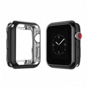 Бампер силиконовый для Apple Watch 38мм (черный)