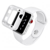 Бампер силиконовый для Apple Watch 40мм (белый)