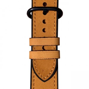 Кожаный ремешок+силиконовый бампер для Apple Watch 44мм (коричневый)