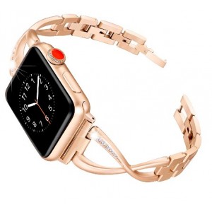 Металлический браслет для Apple Watch 42/44mm Diamond Strap (золото)