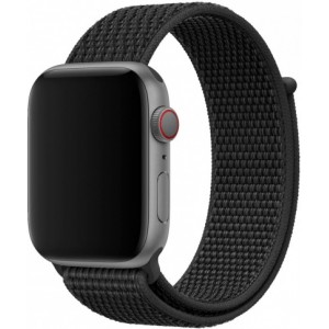 Браслет нейлоновый для Apple Watch 38/40мм (черный)