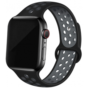 Спортивный ремешок Nike + для Apple Watch 38/40мм (Black/Silver)