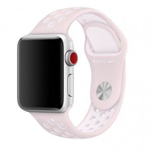 Спортивный ремешок Nike + для Apple Watch 42/44мм (Light Pink/White)