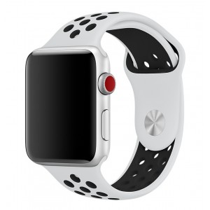 Спортивный ремешок Nike + для Apple Watch 38/40мм (White/Black)