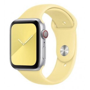 Силиконовый ремешок COTEetCI для Apple Watch 42/44mm (Milk Yellow)