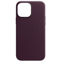 Накладка Leather Case Magsafe для iPhone 13 (Dark cherry)