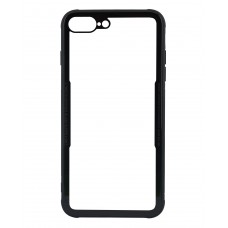 Бампер стеклянный для iPhone 7/8 Plus cs0002 (черный)