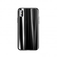 Бампер Baseus Glass sparking case для iPhone X (Черный)