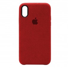Накладка Alcantara Cover для iPhone Xs Max (Red)