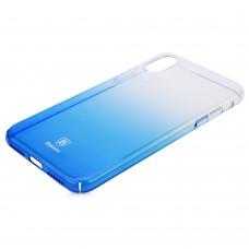 Чехол Baseus Glaze Case для iPhone X (Синий градиент)