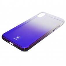 Чехол Baseus Glaze Case для iPhone X (Фиолетовый градиент)