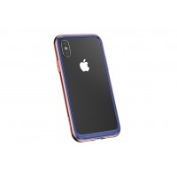 Бампер Baseus Platinum Metal Border для iPhone X (Розовый)