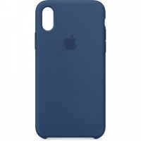 Накладка Silicone Case для iPhone X (Midnight blue)