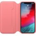 Чехол-книга Leather Folio для iPhone X (розовый)