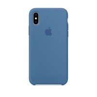 Накладка Silicone Case для iPhone X (Denim Blue)