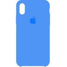 Накладка Silicone Case для iPhone X (Blue)