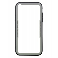 Бампер стеклянный для iPhone XR cs0002 (белый)