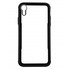 Бампер стеклянный для iPhone XR cs0003 (черный)