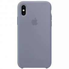 Накладка Silicone Case для iPhone Xs (Lavender Gray)