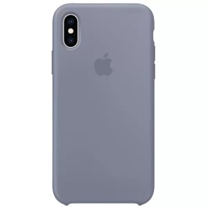 Накладка Silicone Case для iPhone Xs (Lavender Gray)